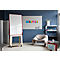 PLAYROOM whiteboard PLAYBOARD, e3-geëmailleerd staal, wit, gerecycled PET frame rood, B 750 x H 1180 mm