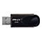 Schwarzer PNY USB-Stick, 64GB, mit metallischem Stecker.