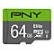 PNY Elite - Flash-Speicherkarte - 64 GB - UHS-I U1 / Class10 - microSDXC UHS-I