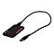 Schwarzer PNY-Kartenleser mit USB-Kabel. Aufschrift: High Performance 3.0.
