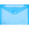 Poche pour documents FolderSys, format A5 paysage, fermeture velcro, PP, bleu