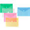 Poche pour documents FolderSys, format A5 paysage, fermeture velcro, PP, coloris assortis