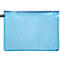 Pochette à fermeture éclair FolderSys, A4, épaisseur 0,20 mm, L 357 x H 272 mm, film sans PVC, bleu-transparent