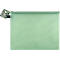 Pochette à fermeture éclair FolderSys, A4, épaisseur 0,20 mm, L 357 x H 272 mm, film sans PVC, vert-transparent