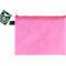 Pochette à fermeture éclair FolderSys, A5, épaisseur 0,20 mm, L 254 x H 200 mm, film sans PVC, rouge-transparent