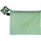 Pochette à fermeture éclair FolderSys, A5, épaisseur 0,20 mm, L 254 x H 200 mm, film sans PVC, vert-transparent