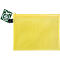 Pochette à fermeture éclair FolderSys, épaisseur 0,20 mm, A5, L 254 x H 200 mm, film sans PVC, jaune-transparent