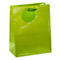 Pochette cadeau à fines rayures, moyen, 18 x 10 x 23 cm, indéchirable, lot de 4 vert