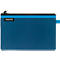Pochette Leitz WOW Traveller à fermeture éclair, pochette transparente en filet et compartiment opaque, taille L, bleu
