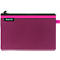 Pochette Leitz WOW Traveller à fermeture éclair, pochette transparente en filet et compartiment opaque, taille L, rose