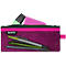 Pochette Leitz WOW Traveller à fermeture éclair, pochette transparente en filet et compartiment opaque, taille M, rose