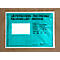 Sac d'expédition vert avec fenêtre blanche et texte en plusieurs langues, comme 'Packing List' et 'Invoice'.