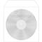 Pochettes en papier pour CD/DVD, languette autocollante, hublot, blanc, 100 p.