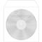 Pochettes en papier pour CD/DVD, refermable, hublot, blanc, 50 p.