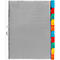 Pochettes-intercalaires PP extra larges DURABLE, 10 feuilles, onglets colorés