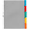 Pochettes-intercalaires PP extra larges DURABLE, 5 feuilles, onglets colorés