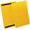 Pochettes magnétiques pour étiquettes et identification l. 210 x H 297 mm (A4 portrait), 50 p., jaune