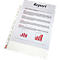 Pochettes perforées Esselte, nervurées, standard, 80 microns, 100 pièces