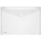 Pochettes porte documents transparentes en PP FolderSys, à fermeture par velcro, format A4 paysage, transparent, 10 pièces