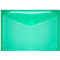 Pochettes porte documents transparentes en PP FolderSys, à fermeture par velcro, format A4 paysage, vert, 10 pièces