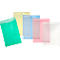 Pochettes porte documents transparentes en PP FolderSys, à fermeture par velcro, format A4 portrait, coloris assortis, 10 pièces