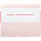 Une enveloppe blanche avec un motif imprimé rouge et le texte "Postkonform - conforme aux normes postales".
