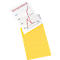 Pochettes transparentes coloré, format A4 portrait, jaune, 10 p.