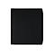 Schwarzes E-Book-Lesegerät in minimalistischem Design vor weißem Hintergrund.