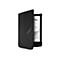 Schwarze Schutzhülle für PocketBook E-Reader mit geometrischem Muster, die den Bildschirm halb verdeckt.