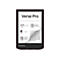 PocketBook Verse Pro E-Reader mit umgeblätterter Ecke zeigt Texte und technische Merkmale auf dem Display.