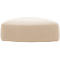 Poef GOGO Leyform, groot, ovaal, B 1240 x D 1090 x H 440 mm, met glijders, stoffen bekleding, beige