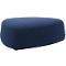 Poef GOGO Leyform, groot, ovaal, B 1240 x D 1090 x H 440 mm, met glijders, stoffen bekleding,donkerblauw