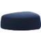 Poef GOGO Leyform, groot, ovaal, B 1240 x D 1090 x H 440 mm, met glijders, stoffen bekleding,donkerblauw