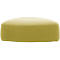 Poef GOGO Leyform, groot, ovaal, B 1240 x D 1090 x H 440 mm, met glijders, stoffen bekleding, geel