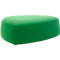 Poef GOGO Leyform, groot, ovaal, B 1240 x D 1090 x H 440 mm, met glijders, stoffen bekleding,groen