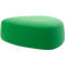 Poef GOGO Leyform, groot, ovaal, B 1240 x D 1090 x H 440 mm, met glijders, stoffen bekleding,groen