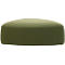 Poef GOGO Leyform, groot, ovaal, B 1240 x D 1090 x H 440 mm, met glijders, stoffen bekleding, mosgroen