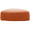 Poef GOGO Leyform, groot, ovaal, B 1240 x D 1090 x H 440 mm, met glijders, stoffen bekleding,terracotta bruin