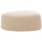 Poef GOGO Leyform, medium, ovaal, B 980 x D 910 x H 390 mm, met glijders, stoffen bekleding, beige