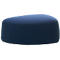 Poef GOGO Leyform, medium, ovaal, B 980 x D 910 x H 390 mm, met glijders, stoffen bekleding, donkerblauw