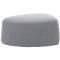 Poef GOGO Leyform, medium, ovaal, B 980 x D 910 x H 440 mm, met glijders, stoffen bekleding, grijs