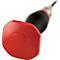 Poignée d'outil rouge avec tige noire. Sur la poignée se trouve un symbole plus et un demi-cercle.