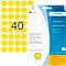 Points de colle HERMA 2251, Ø 19 mm, autocollants, permanents, inscriptibles à la main, 1280 pièces sur 32 feuilles, papier FSC®, jaune
