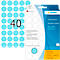 Points de colle HERMA 2253, Ø 19 mm, autocollants, permanents, inscriptibles à la main, 1280 pièces sur 32 feuilles, papier FSC®, bleu