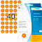 Points de colle HERMA 2254, Ø 19 mm, autocollants, permanents, inscriptibles à la main, 960 pièces sur 24 feuilles, papier FSC®, orange vif