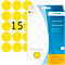 Points de colle HERMA 2271, Ø 32 mm, autocollants, permanents, inscriptibles à la main, 480 pièces sur 32 feuilles, papier FSC®, jaune