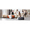 Polstermöbel Leyform GOGO Pouf, groß, oval, B 1240 x T 1090 x H 440 mm, mit Gleitern, Stoffbezug, diverse Farben