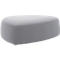 Polstermöbel Leyform GOGO Pouf, groß, oval, B 1240 x T 1090 x H 440 mm, mit Gleitern, Stoffbezug, grau