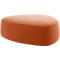 Polstermöbel Leyform GOGO Pouf, groß, oval, B 1240 x T 1090 x H 440 mm, mit Gleitern, Stoffbezug, terracottabraun