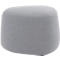 Polstermöbel Leyform GOGO Pouf, klein, oval, B 550 x T 515 x H 440 mm, mit Gleitern, Stoffbezug, grau